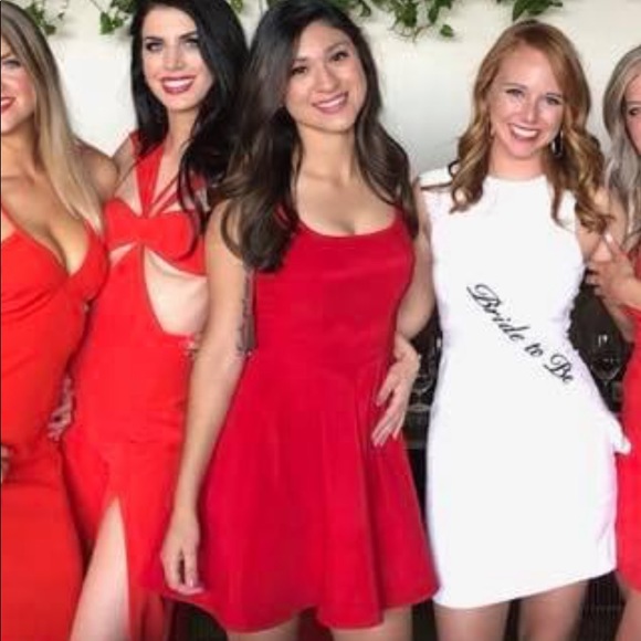 Red Cocktail Dress - Picture 2 of 2